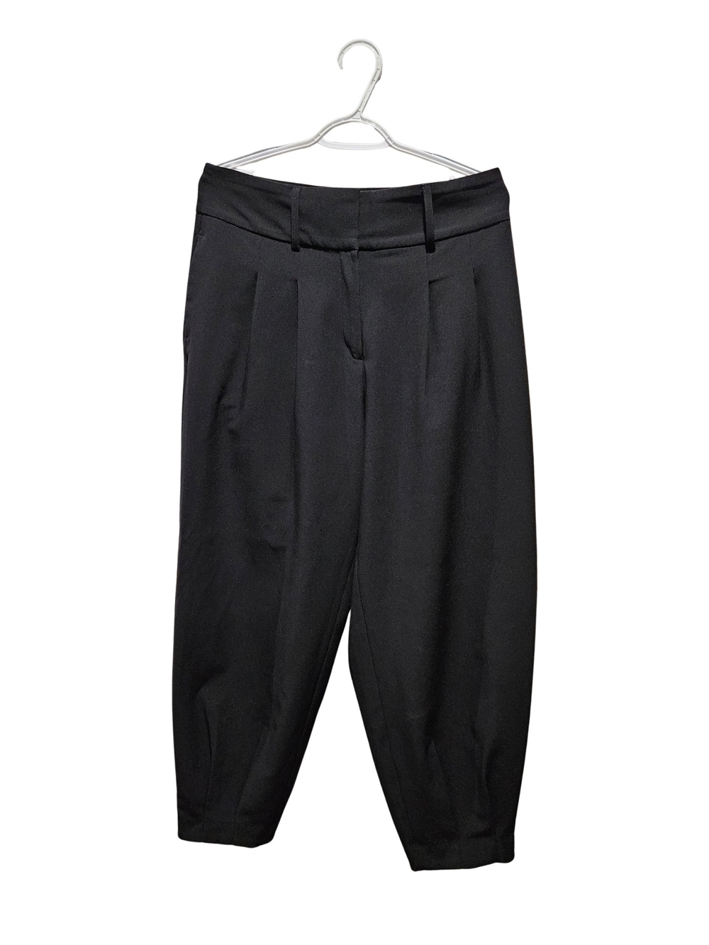 Express High-Rise Black Pleated Relaxed Fit Ankle Pants Size 10R